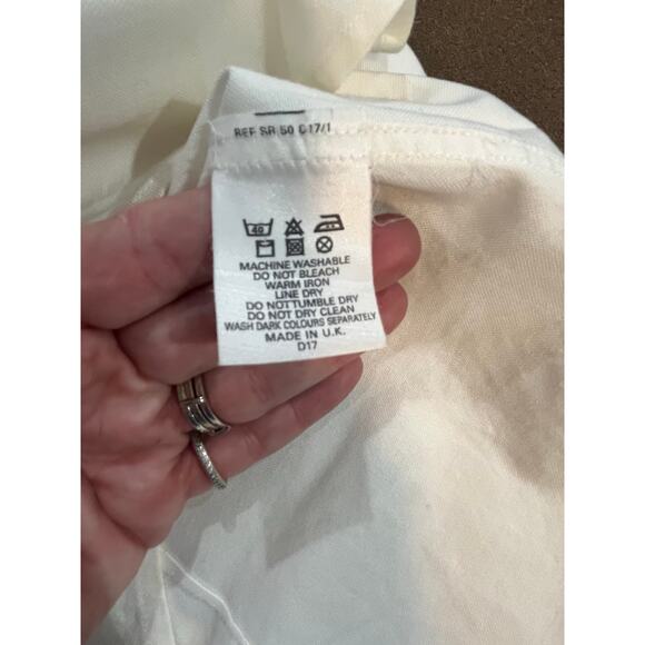 Burberry London White Classic Button Down Shirt Nova Check Collar Cuffs Sz Small - Picture 8 of 15